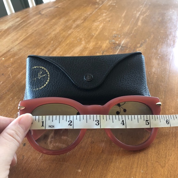 Rag & Bone Isa 50mm Round Sunglasses in Red Brown - Picture 11 of 12